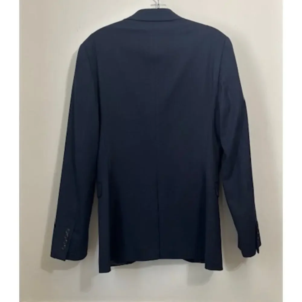 Topman Men’s Skinny Fit Navy Blue Solid Two Button Sport Coat Blazer 36R NEW